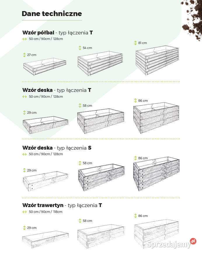 Warzywnik betonowy Skrzynia na warzywa Rabata