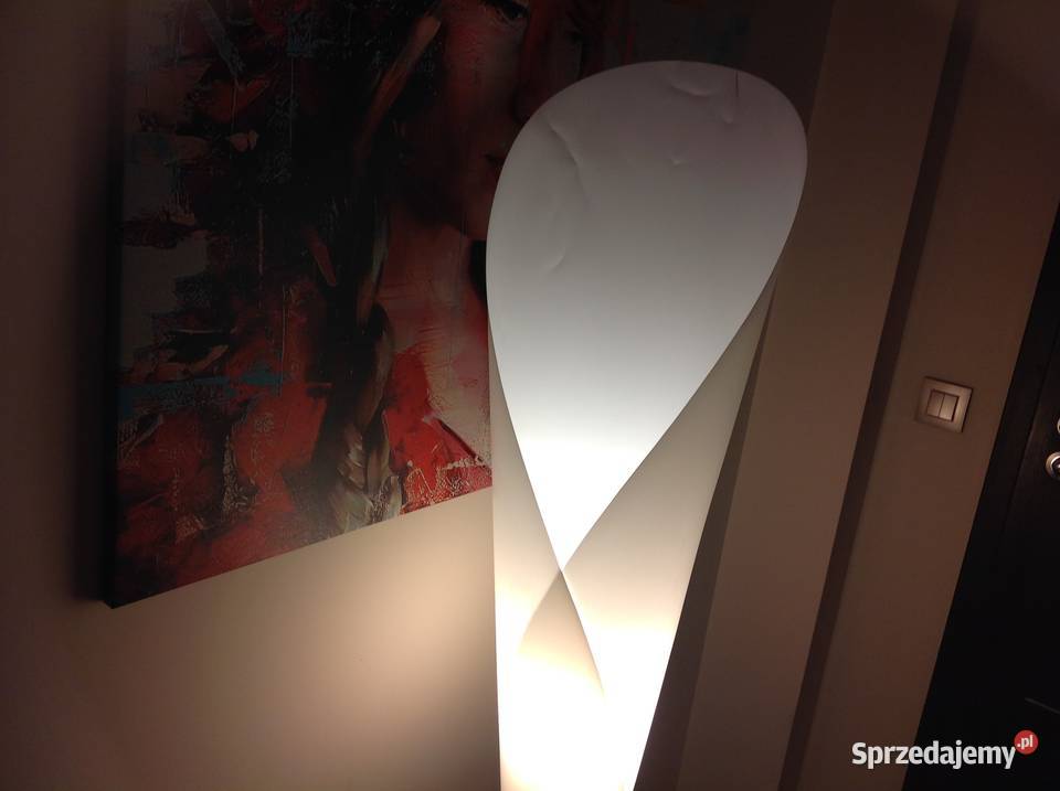 Biała Lampa Stojąca Pokojowa Rożek lubuskie Nowa Sól