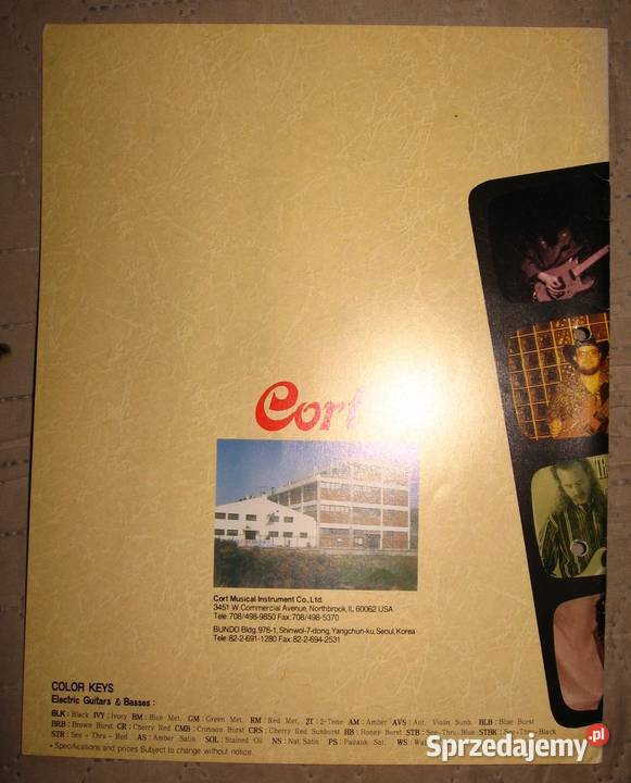 Cort Electric Guitars and Basses 199596 Catalog Kępice