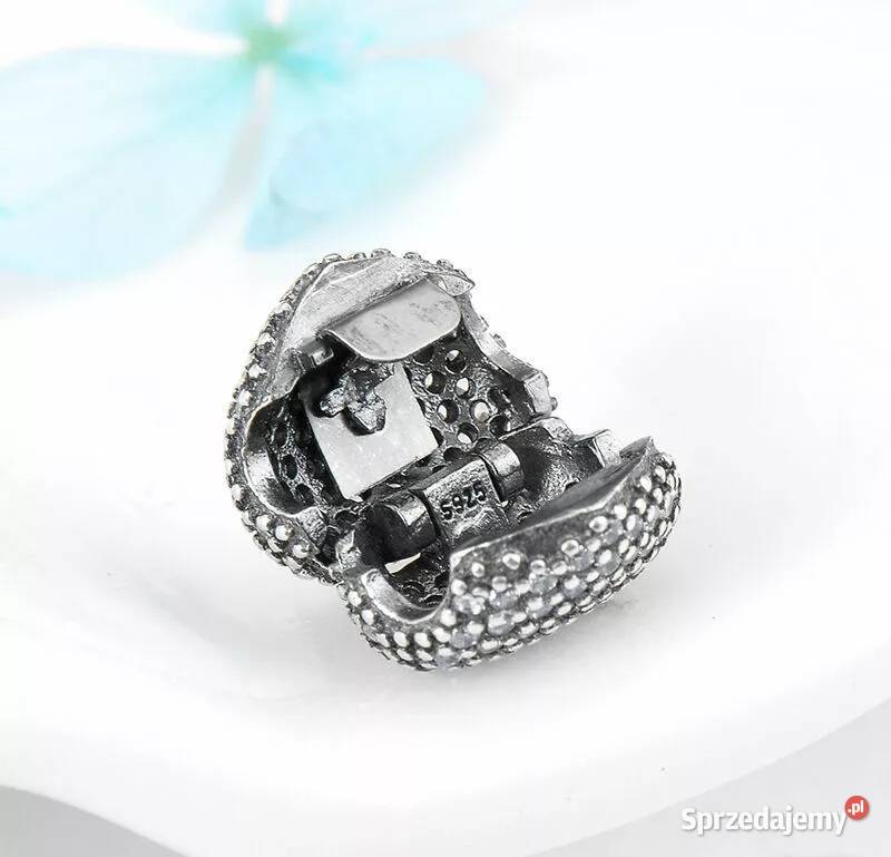 Pandora Charm koralik zawieszka klips serce pave Warszawa sprzedam