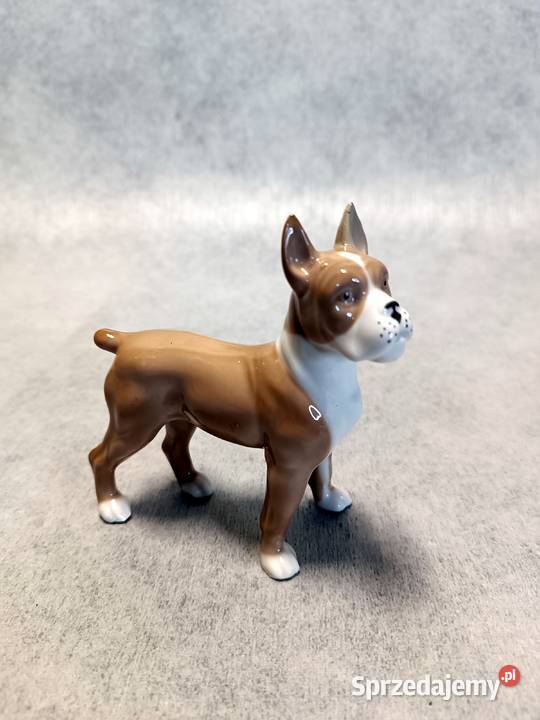 PORCELANOWA FIGURKA PSA Figurka Terrier Bokser dolnośląskie
