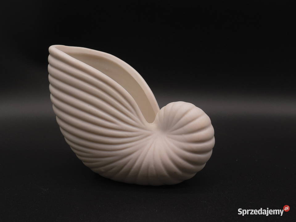Ceramiczna biała muszla ozdoba Antyki, Sztuka, Kolekcje Raszków