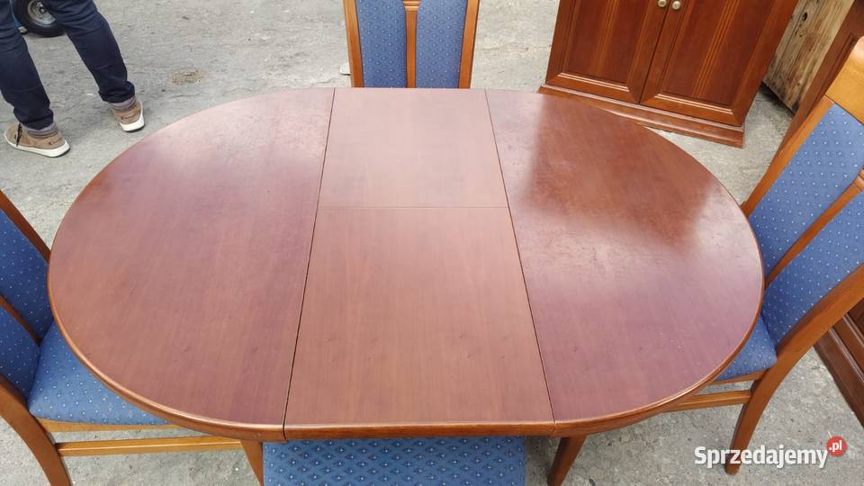 Komplet KLOSE stół okrągły rozkładany 4 krzesła Stoły Warszawa