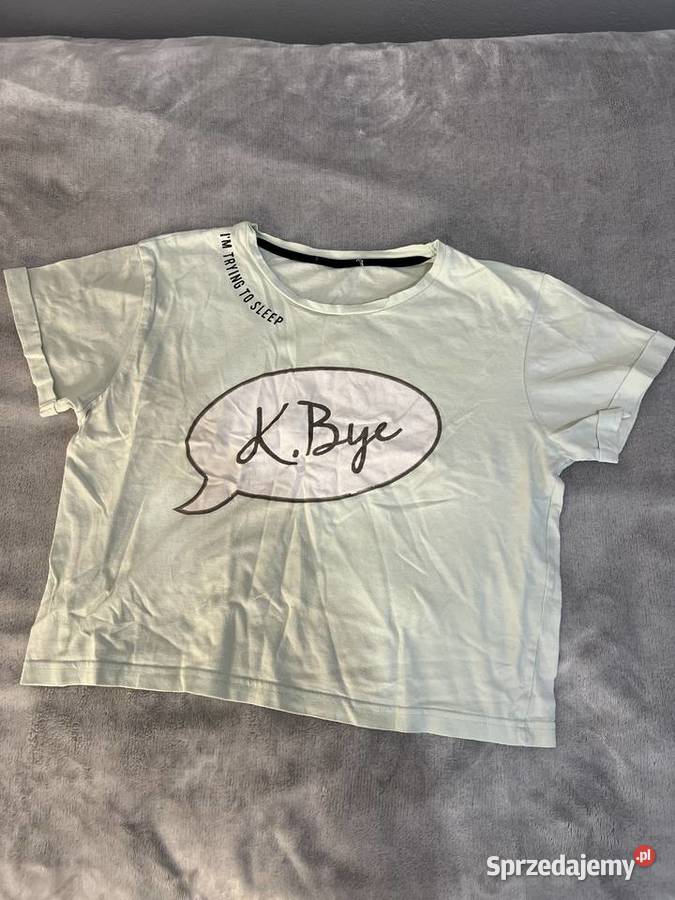 Bluzka koszulka crop top miętowa zielony Jasło