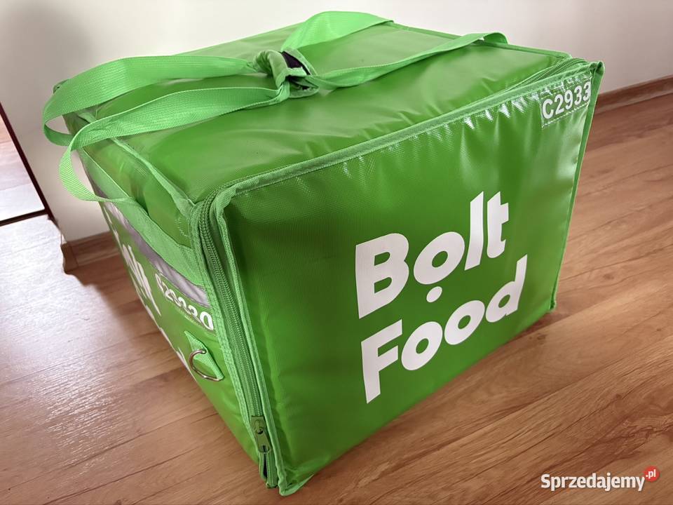 Zielona torba termiczna marki Bolt Food Poznań