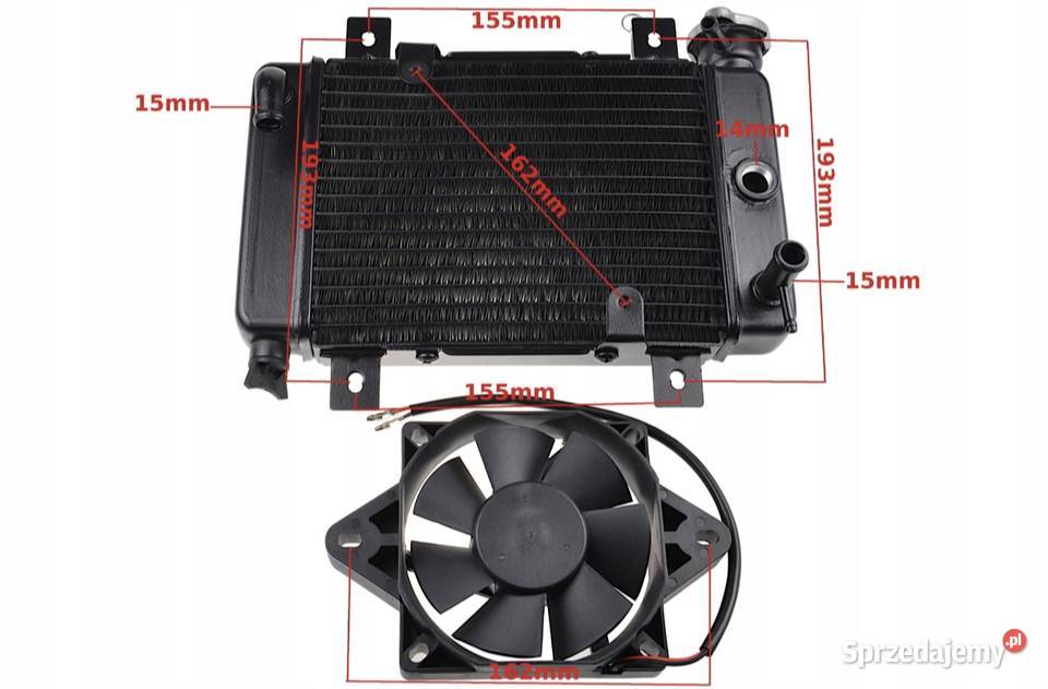 Chłodnica Wody Płynu 150 ATV 200 Quad 250 Bashan śląskie