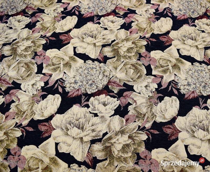 Flores tkanina tapicerska z pięknym wzorem róż Warszawa