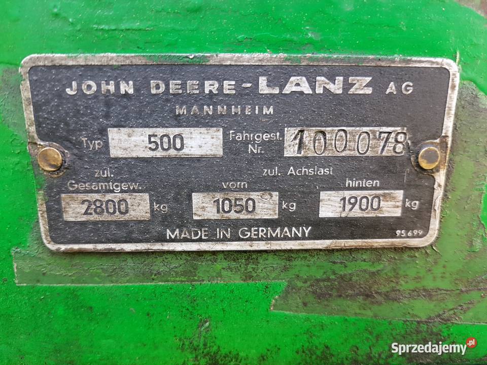 Ciągnik rolniczy JOHN DEERE LANZ 500 śląskie