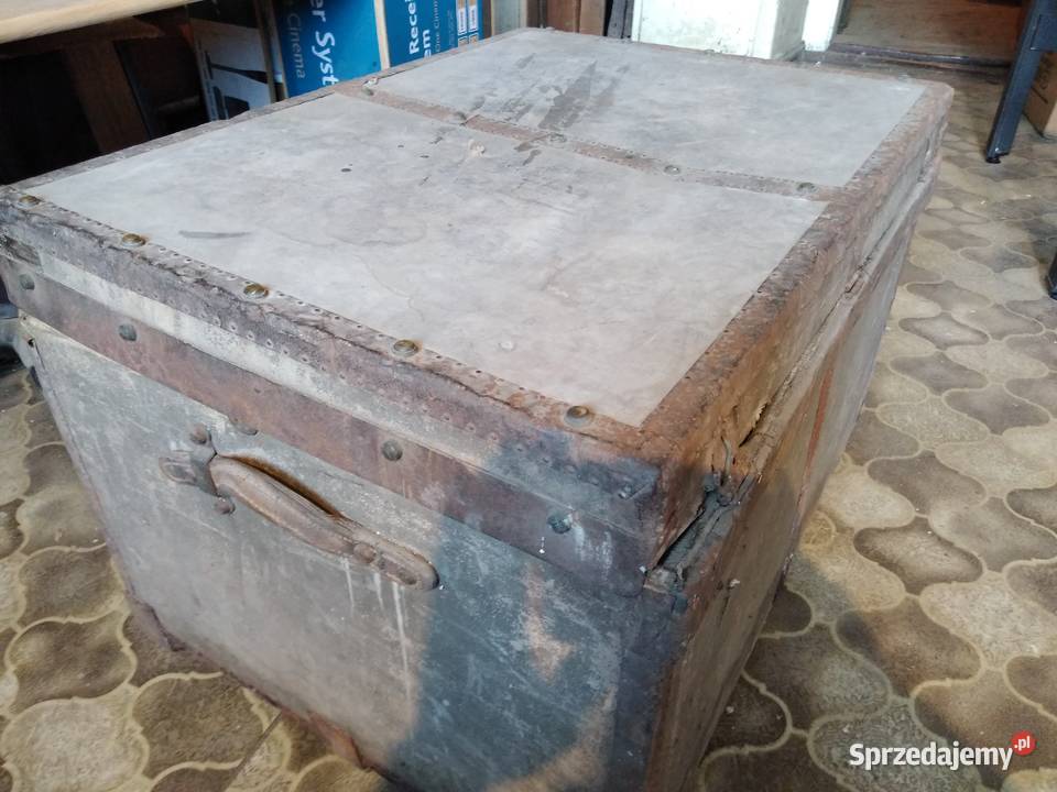 Stara zabytkowa skrzynia Moritz Madler Berlin Dąbrowa Górnicza sprzedam