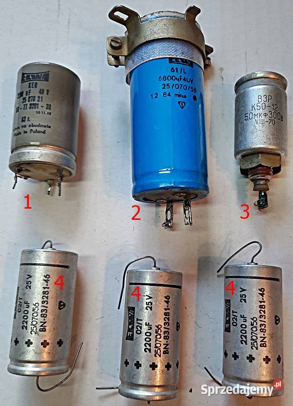 Kondensatory elektrolityczne Elwa radziecki 2300 Ostrów Wielkopolski