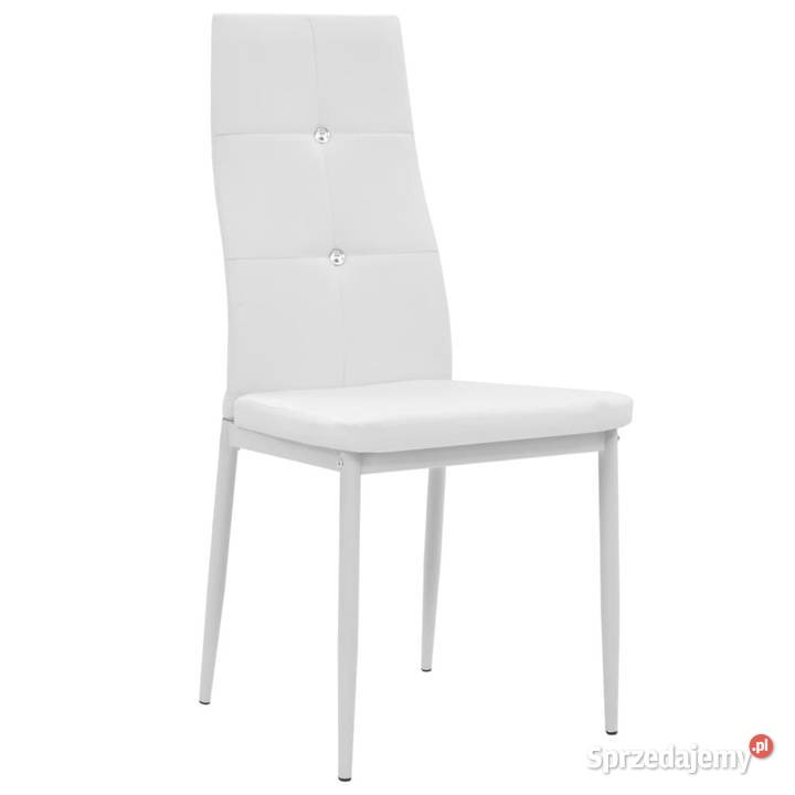 Krzesła stołowe 6 białe sztuczna skóra WM275436 Warszawa
