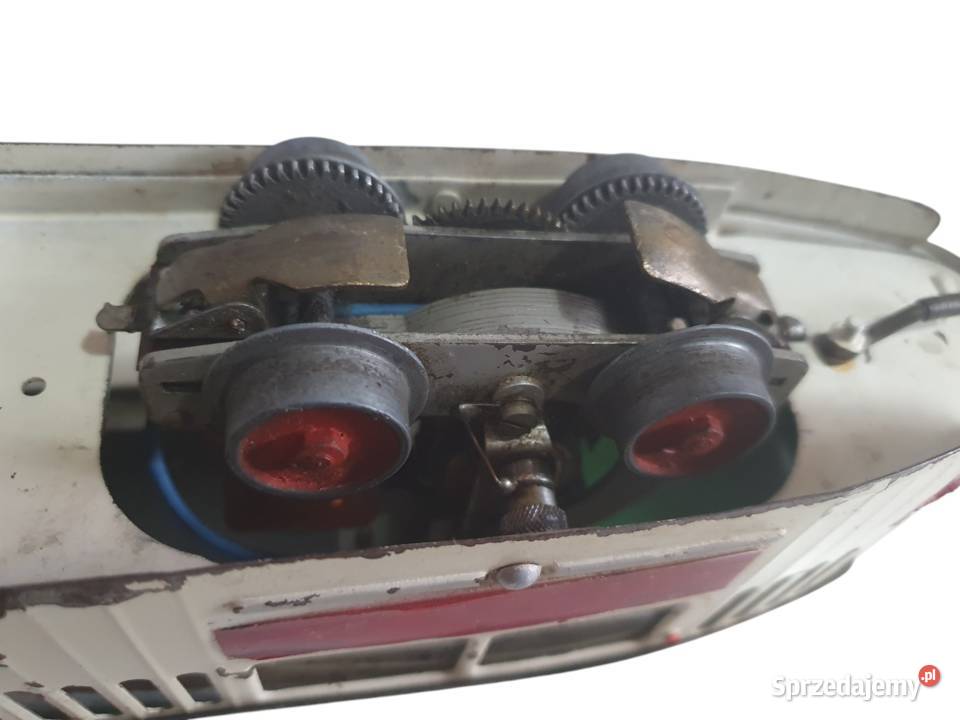 Stara zabawka metalowy tramwaj Chemoplast Brno Cieszyn