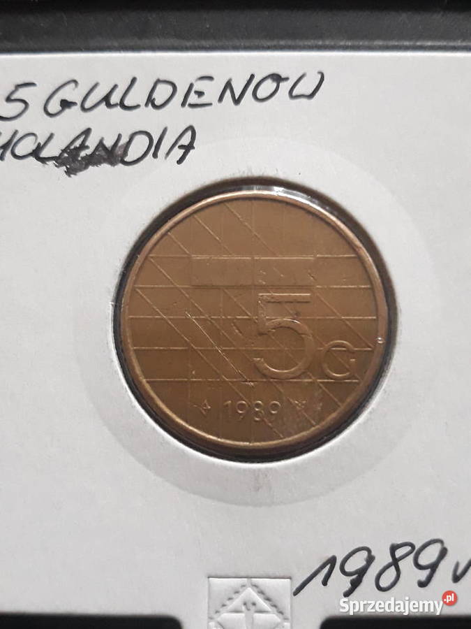 5 Guldenów Holandia 1989 r wielkopolskie Konin