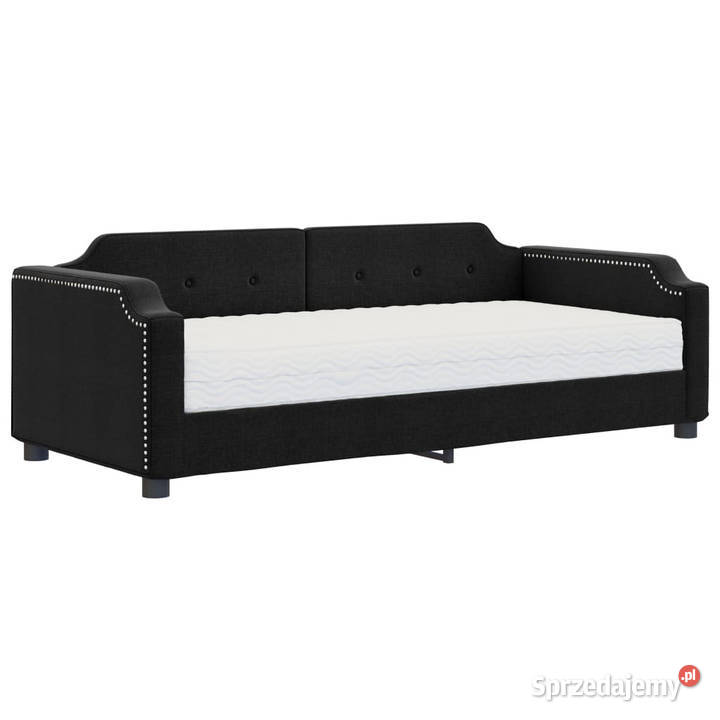 Sofa z materacem do spania czarna tkanina 80x200 Warszawa