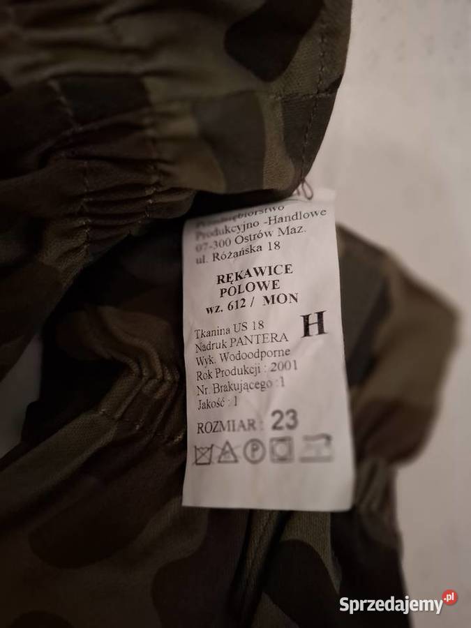 Wojskowe rękawice polowe zimowe 23 wz 612MON mazowieckie