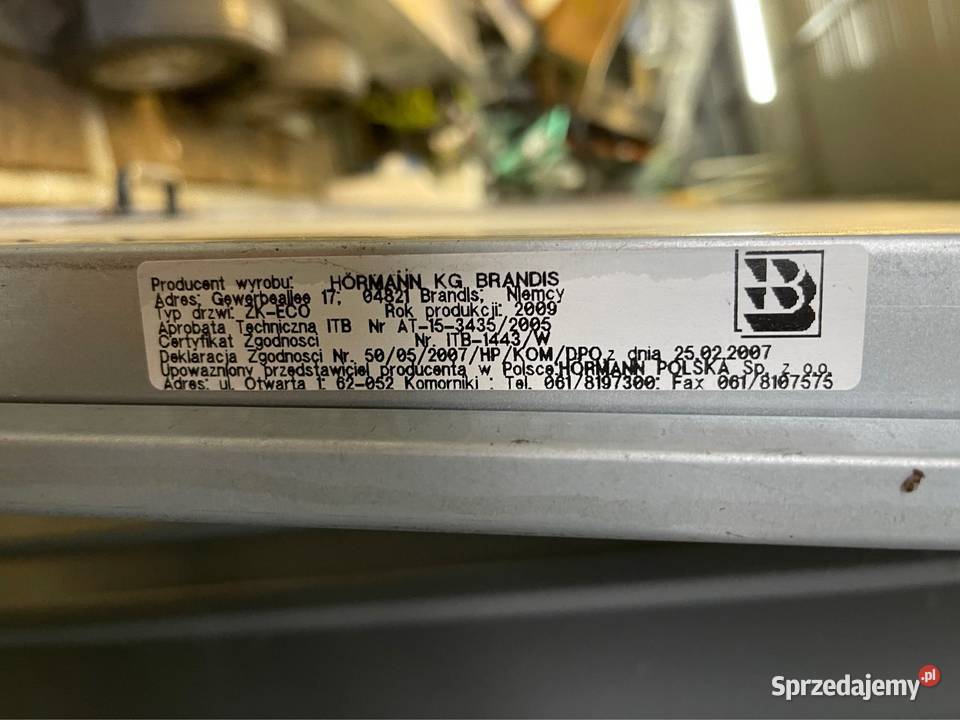 Drzwi techniczne Hormann 90 z futryna mazowieckie Marki