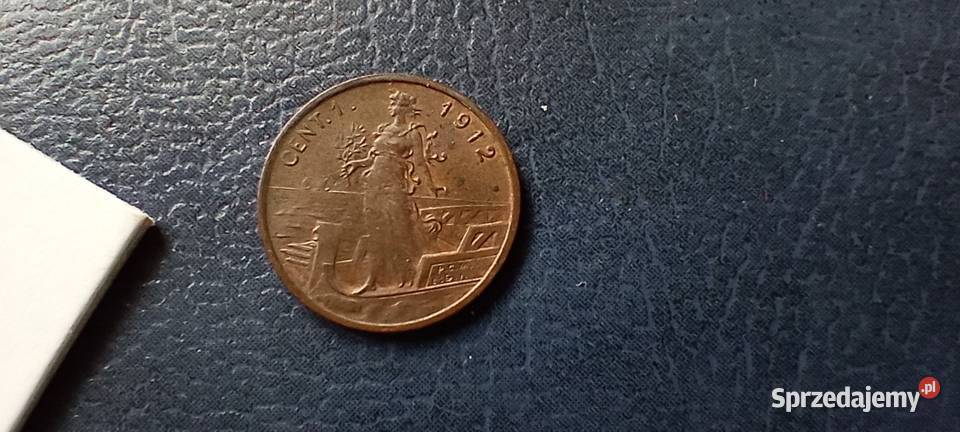 Stare monety 1 cent 1912 Włochy podkarpackie Lesko