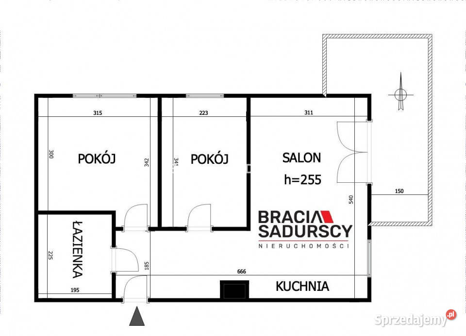 Mieszkanie Kraków 4603m 3 pokoje