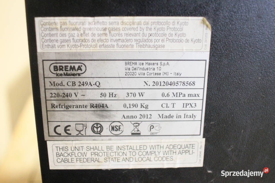 Kostkarka BREMA CB 249 2824h