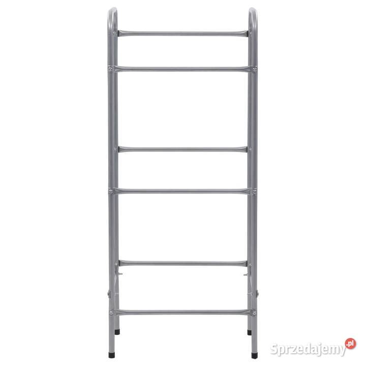 vidaXL Półka magazynowa na 3 skrzynki srebrna Półki