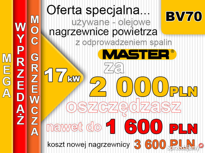 Nagrzewnica olejowa Master BV 70E 17kW HIT