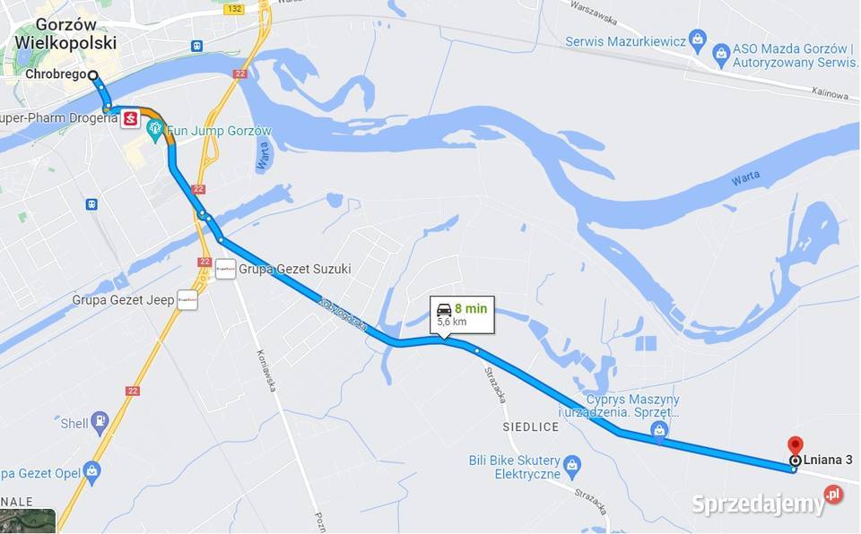 Działka budowlana 21a Gorzów Wlkp wszystkie Gorzów Wielkopolski