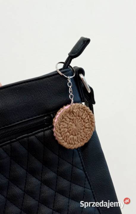 Ciasteczko Oreo wykonane na szydełku brelok Łask