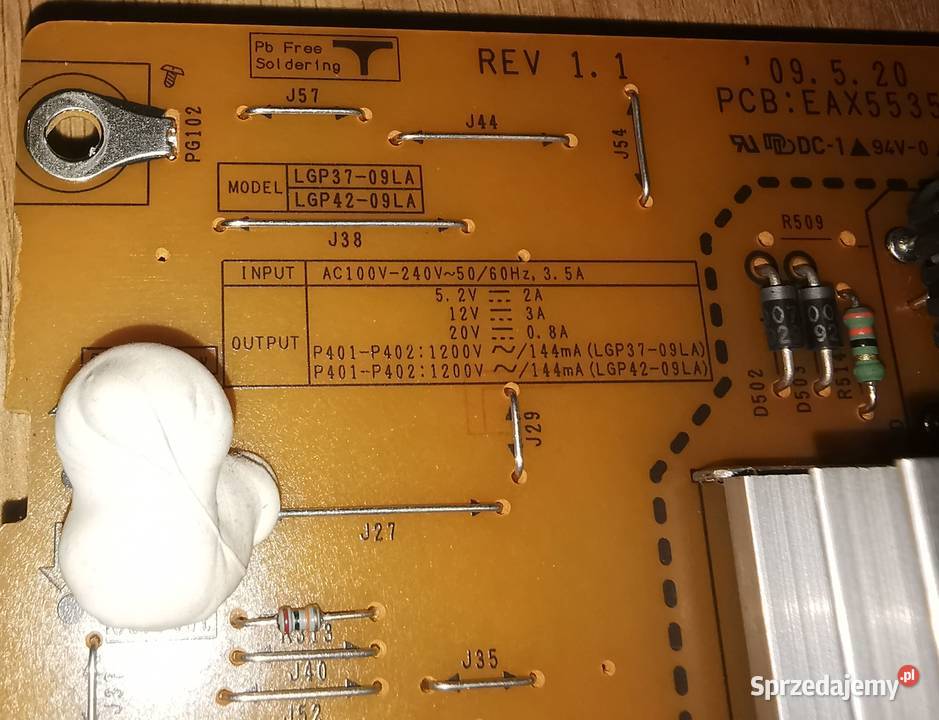 Zasilacz Moduł Telewizora LG 42LH3000 42LH3000 Żyrardów