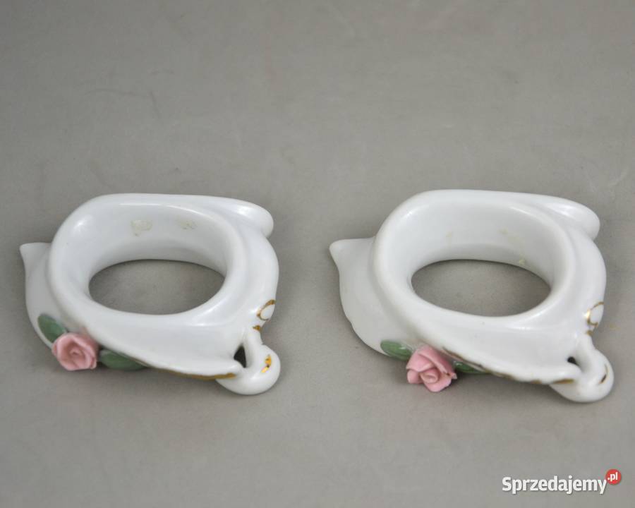 Porcelanowe serwetniki obrączki do kolekcji 3 Pomiechówek