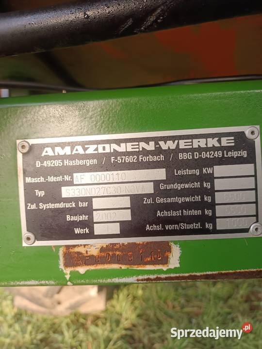 Opryskiwacz Amazone BBG 330 Nova Rolnictwo Stypułki-Święchy