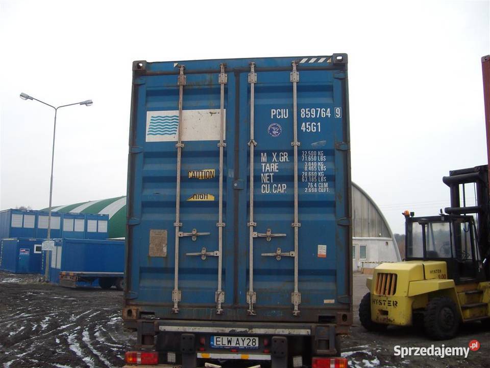 Kontenery morskie 12 metrowe 40HC CW wyposażenie