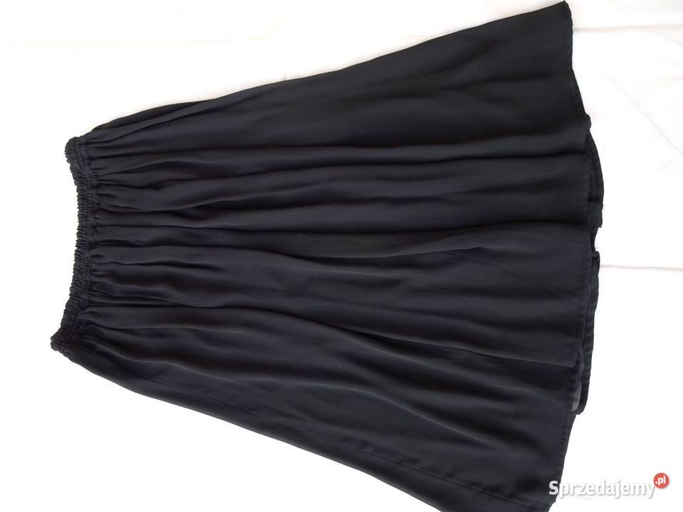 Czarna Zwiewna spódnica wizyta impreza 42 44 Nowy Sącz