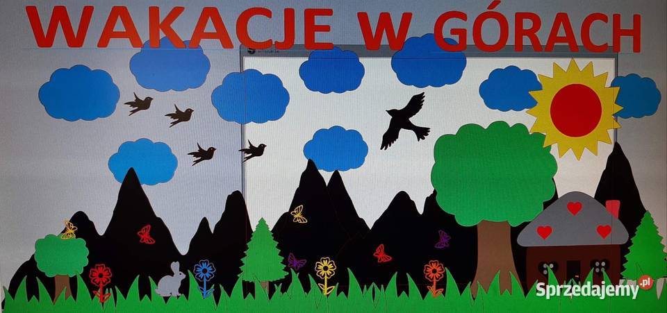 Wakacje lato dekoracja z papieru na tablicę do Nowy Sącz sprzedam