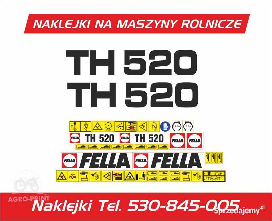 Naklejki przewracarka FELLA TH 530 Pleszew
