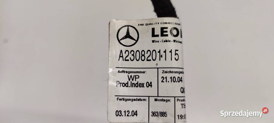 MERCEDES SL R230 WIĄZKA DRZWI A2308201115