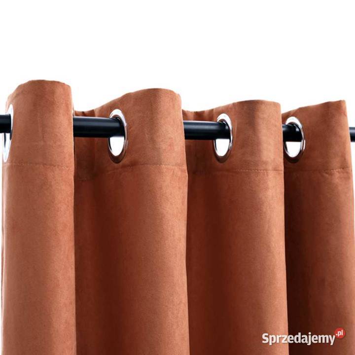 vidaXL Zasłony zaciemniające z metalowymi Warszawa