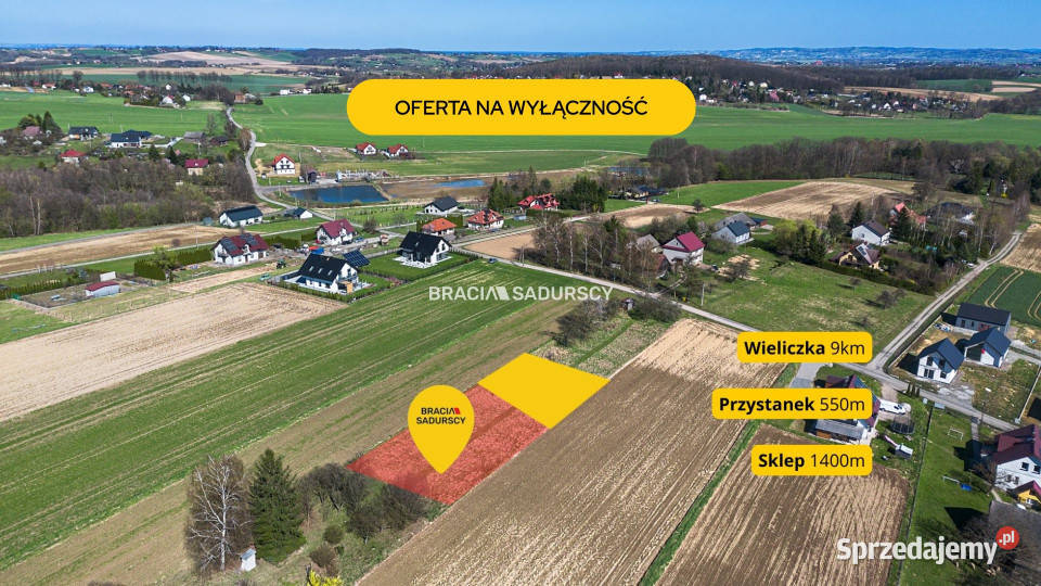 Działka 1000m2 Sławkowice 60m małopolskie