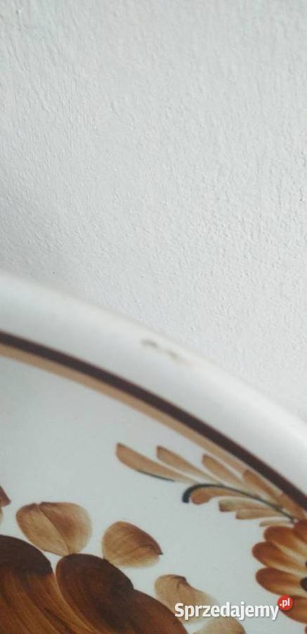 Wielki talerz Fajans prl Przedbórz