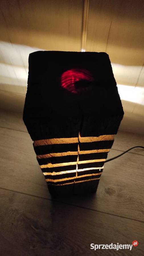 Lampa drewniana loftowa handmade warmińsko-mazurskie Olsztyn