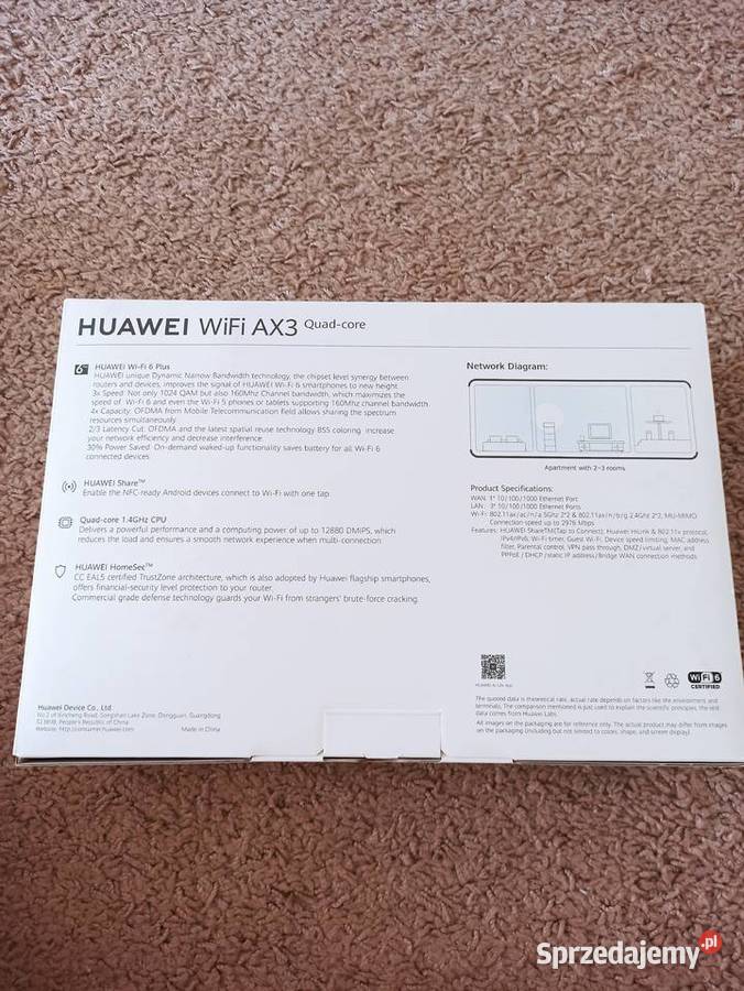 Router WiFi HUAWEI WIFI AX3 6 PLUS Pozostałe Siedlce