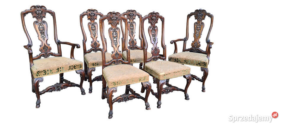 KOMPLET unikatowych krzeseł LUDWIK XV Szczecin sprzedam
