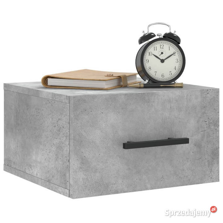 Wisząca szafka nocna szarość betonu 35x35x20 mazowieckie Warszawa