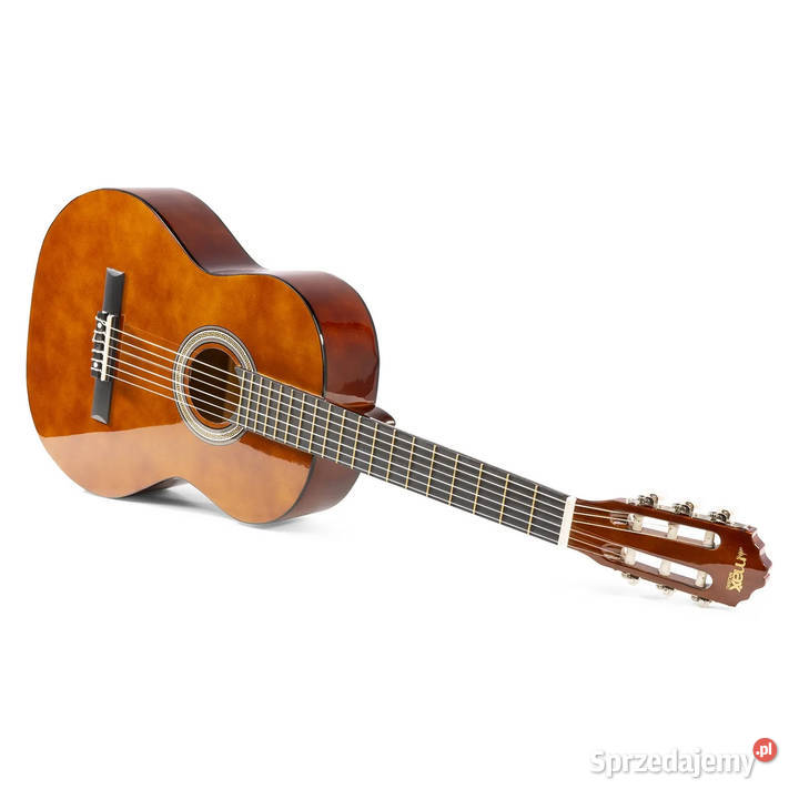 Zestaw Gitara Klasyczna Ciemny Naturalny Gitary i akcesoria Poznań sprzedam