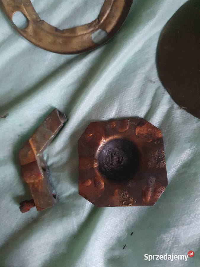 Części starego zegara stacyjki mosiądz wahadło