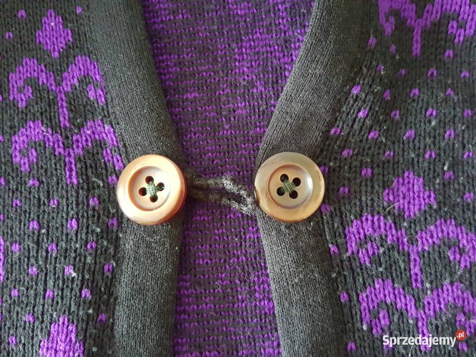 Sweter kardigan vintage duży rozmiar XXL