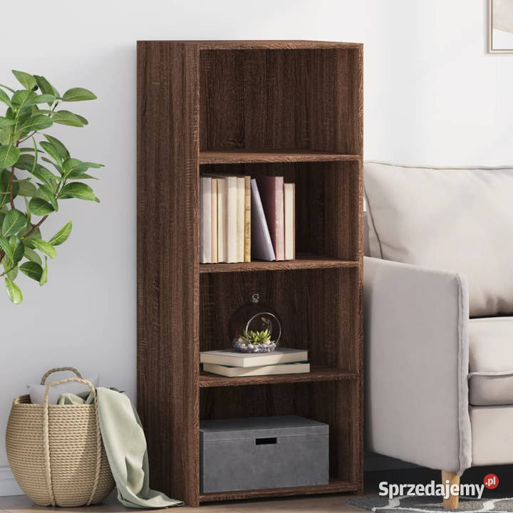 Wysoka szafka brązowy dąb 50x41x124 WM846403 Pozostałe