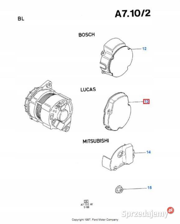 OSŁONA TERMICZNA ALTERNATORA FORD FIESTA 7602 sprzedam