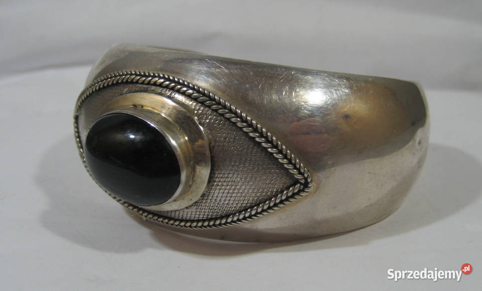 Srebrna Branzoleta z Onyxem srebro Bransoletki Warszawa