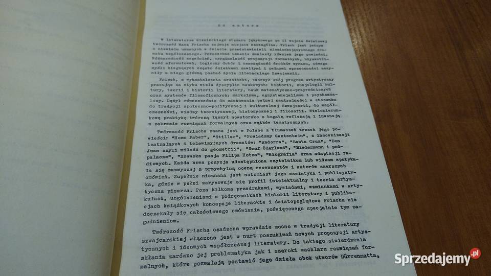 Poetyka wariantów Maxa Frischa Jan Watrak Gdańsk