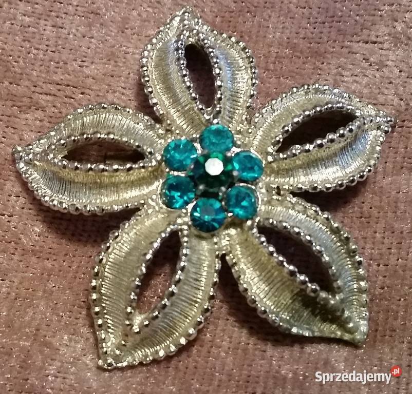 Stara angielska broszka ametystowa rozgwiazda małopolskie